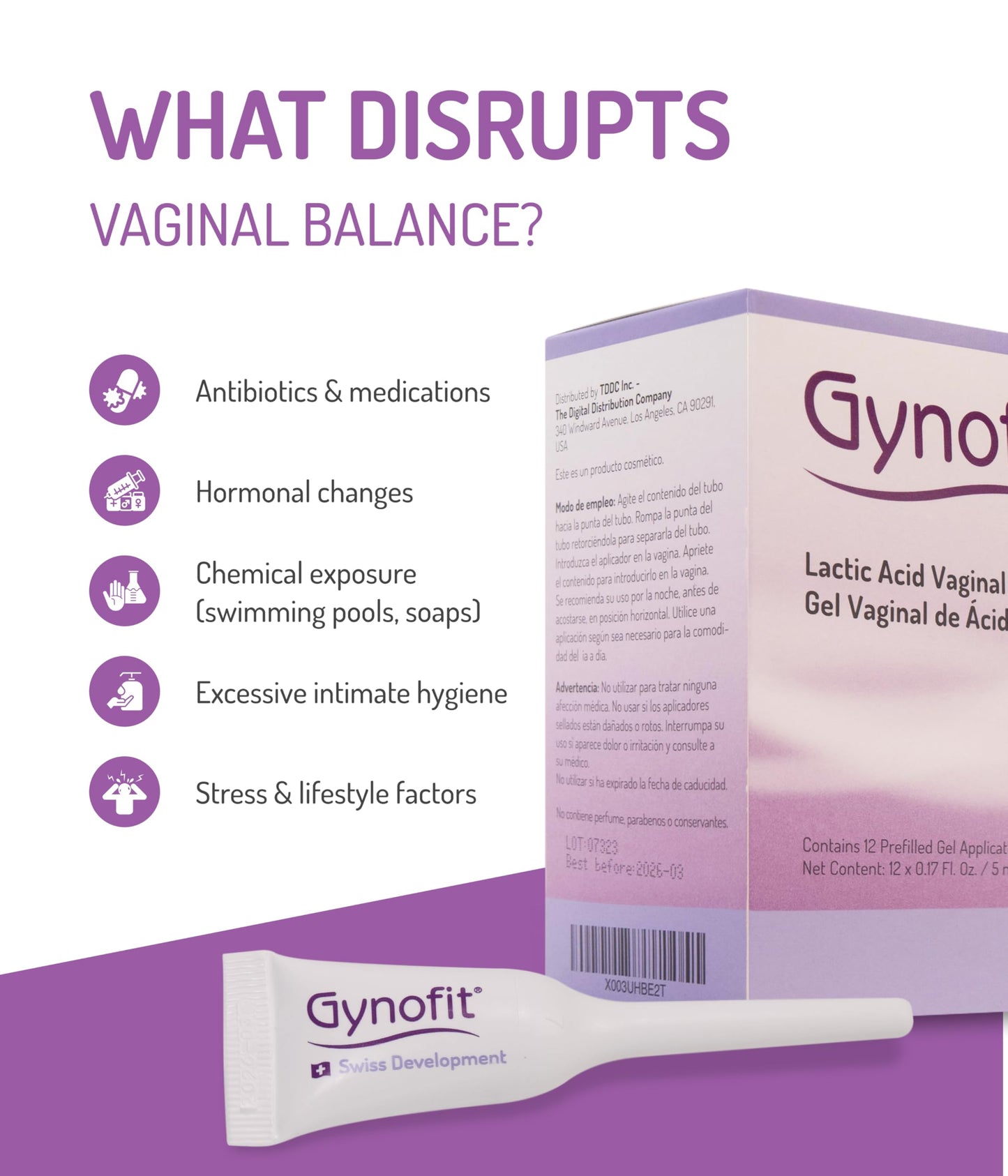 Gynofit Vaginal Health Bundle – pH-Balancing Cleansing Lotion (Unperfumed) & Lactic Acid Vaginal Gel (6 Count) – Daily Intimate Wash + Targeted Vaginal Moisturizer – Gynecologist Recommended