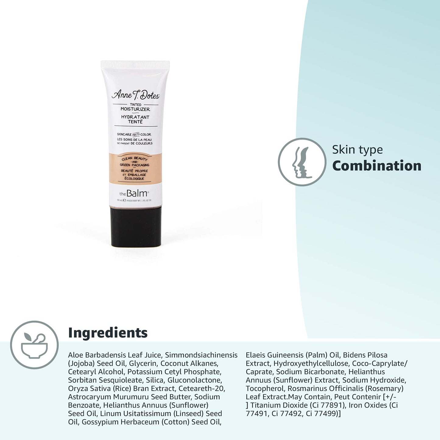 theBalm Anne T. Dotes Tinted Moisturizer, #18 (For Light Skin), 1 fl. Oz
