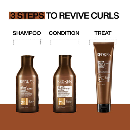 Redken All Soft Mega Curls Conditioner For Extremely Dry Curly & Coily Hair - Nourishes & Softens Severely Dry Hair
