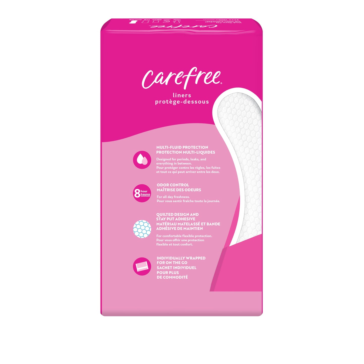 Carefree Regular Panty Liners, Extra Long, Unscented, 93ct, 8 Hour Odor Control