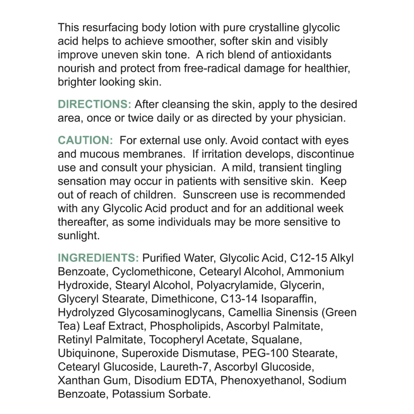 Replenix Glycolic Acid 15% Resurfacing Body Lotion, Medical-Grade Brightening & Hydrating Exfoliating Cream for Skin Discoloration & Rough Texture (6.7 fl. oz)