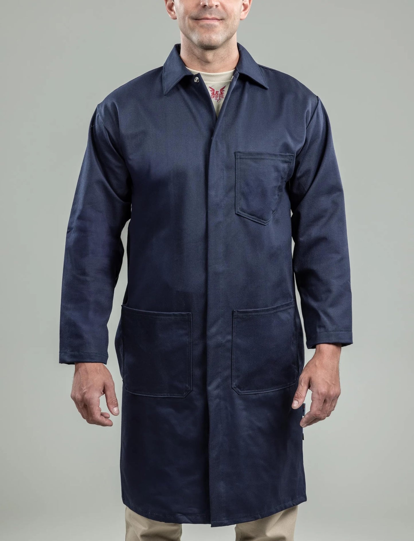 National Safety Apparel FR Lab Coat, 88% Cotton, 12% Nylon, X-Large