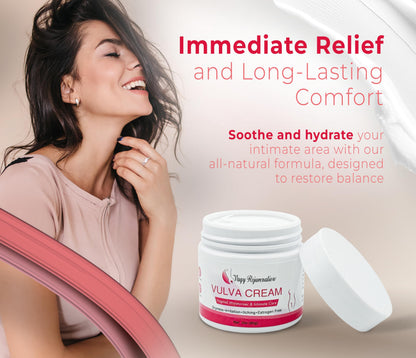 Vagy Rejuvenation Vulva Cream – Hydrating Vulva Moisture Cream for Women – Soothes Vaginal Itch, Alleviates Vaginal Dryness – Natural Vagina Cream with Sea Buckthorn & Hyaluronic Acid