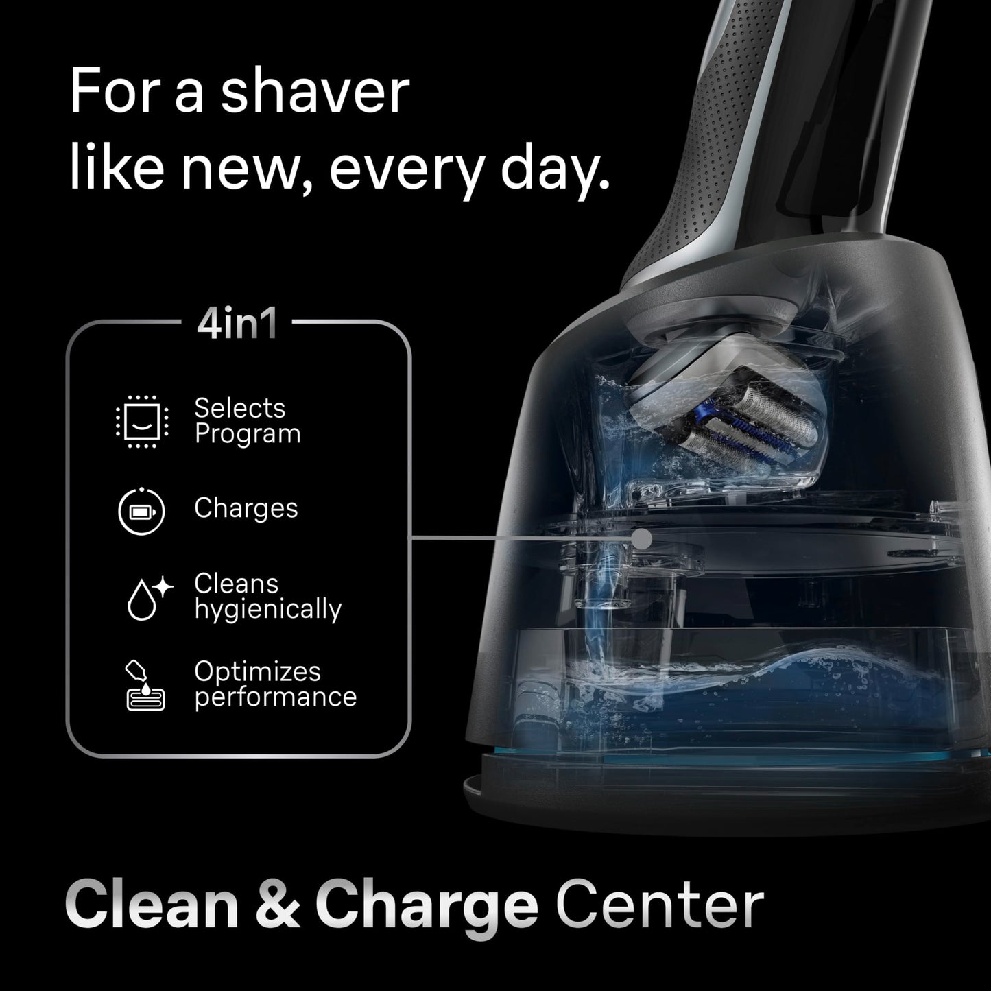 Braun Electric Shaver for Men, Series 7 7177cc, Wet & Dry Shave, Turbo & Gentle Shaving Modes, Waterproof Foil Shaver, Space Grey