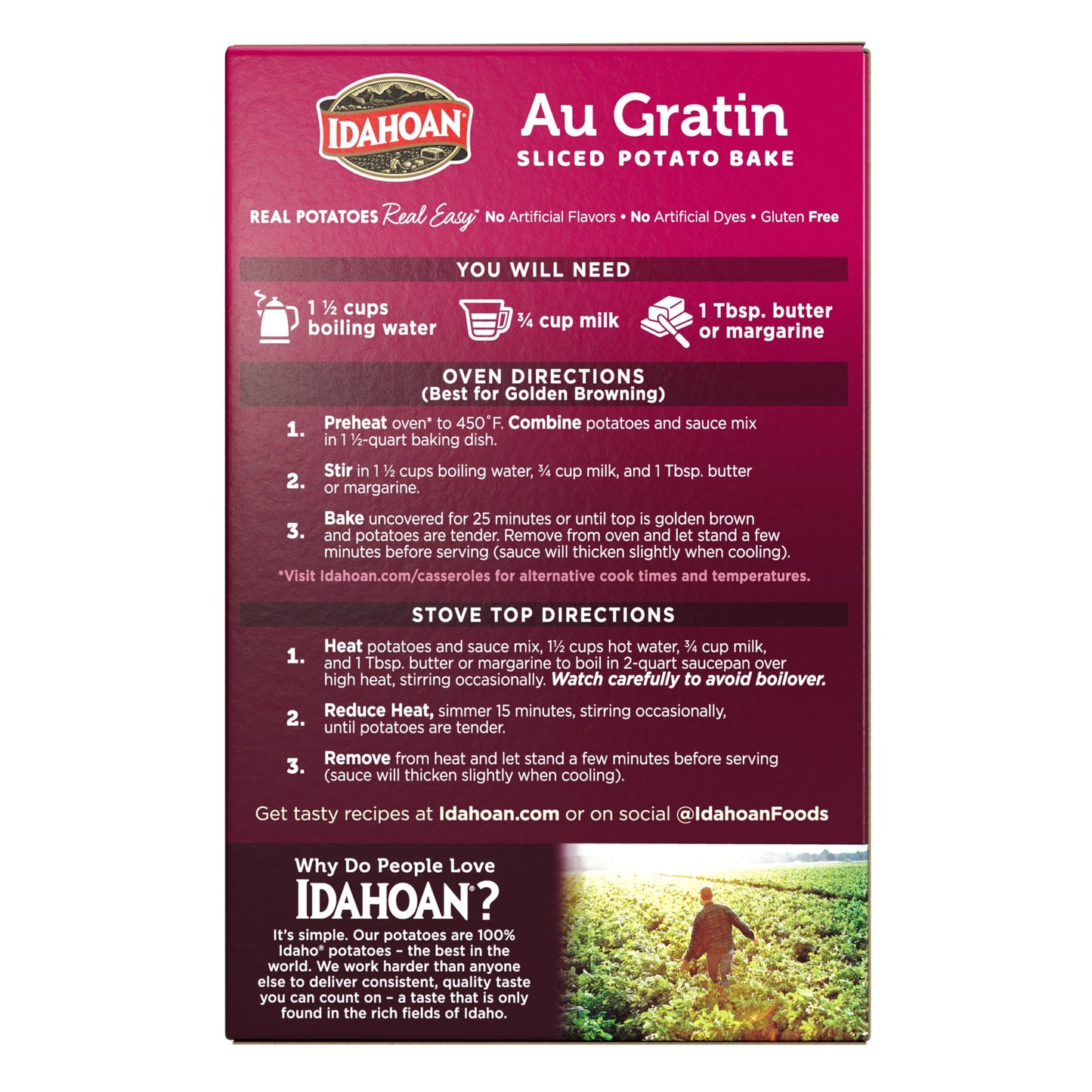 Idahoan Au Gratin Homestyle Casserole, 4 oz (Pack of 12)