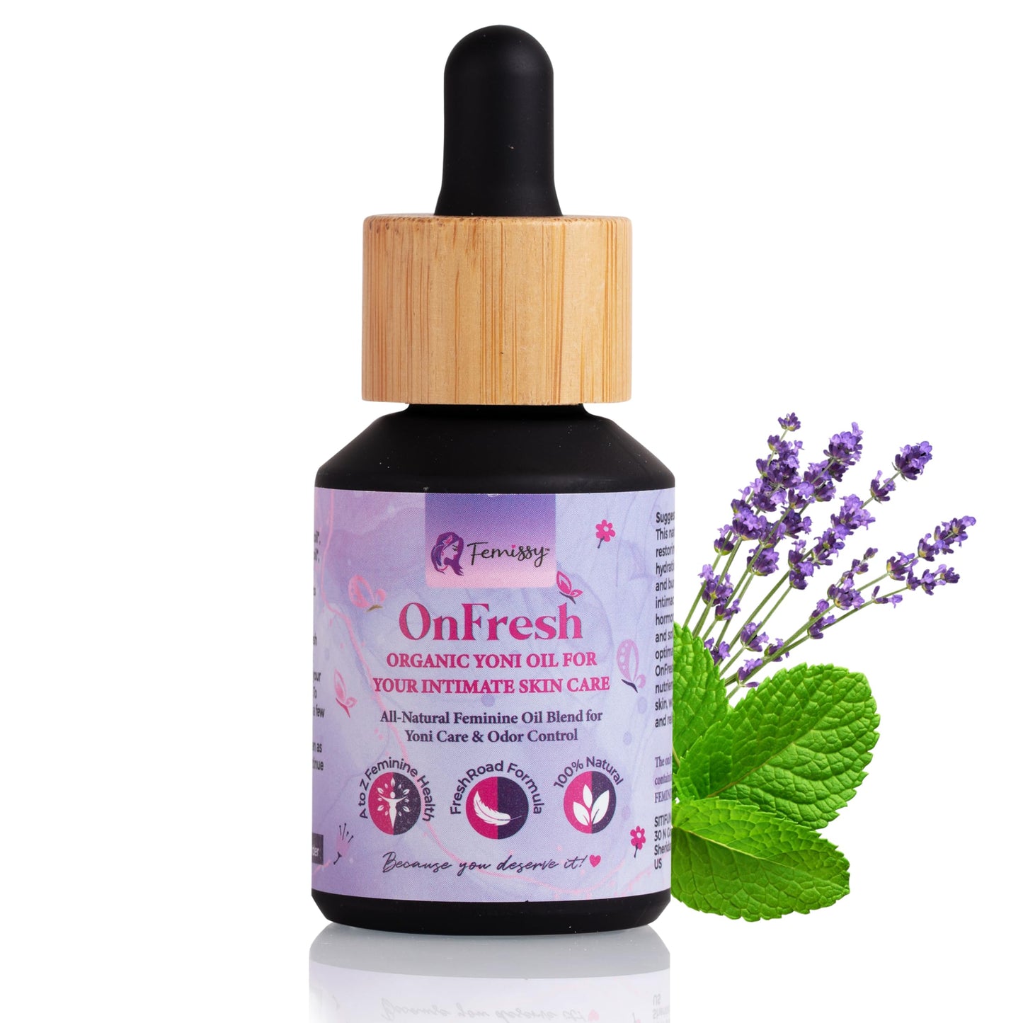Natural Feminine Yoni Oil for Women PH Balance & Wetness; Herbal Vaginal Moisturizer for Dryness & Sensitive Skin; Soothing Intimate Vulva Essential Oils; Vaginal Oil Drops Against Odor (1 fl oz)