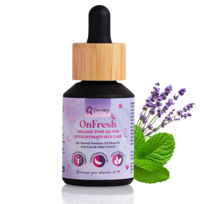 Natural Feminine Yoni Oil for Women PH Balance & Wetness; Herbal Vaginal Moisturizer for Dryness & Sensitive Skin; Soothing Intimate Vulva Essential Oils; Vaginal Oil Drops Against Odor (1 fl oz)
