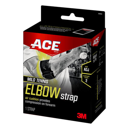ACE Sport Tennis Elbow Strap, Adjustable, Black, 1/Pack