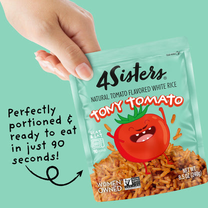 4Sisters Tony Tomato Rice, 90 Second Ready to Eat (8.5 oz (Pack of 6))