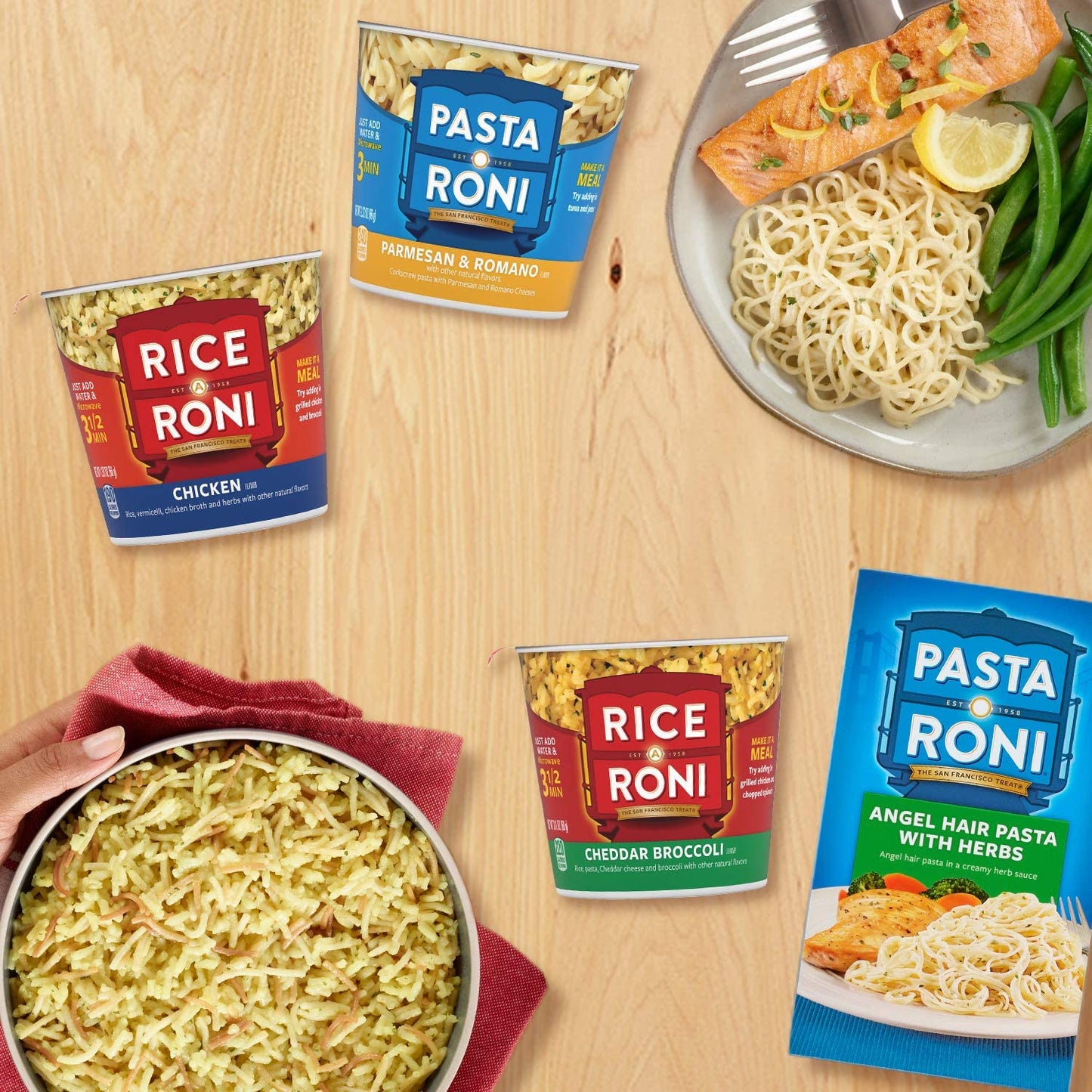 Rice-A-Roni Cups, Cheese Lovers Variety Pack, Pack of 12