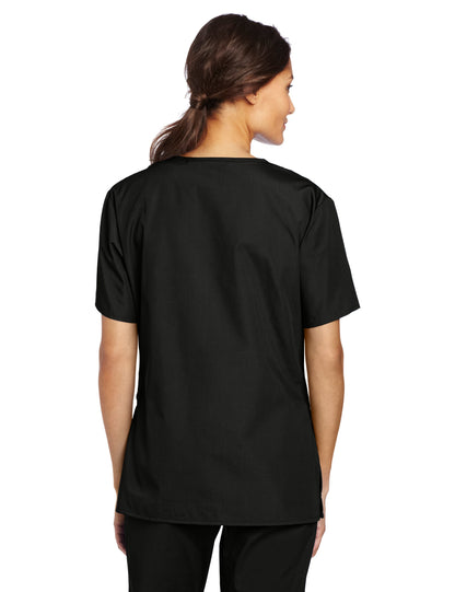 WonderWink womens Origins Bravo V-Neck Top, Black, XX-Small