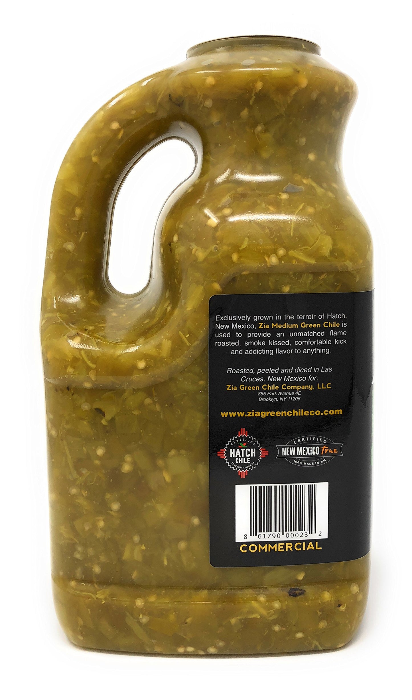 Original New Mexico Hatch Green Chile By Zia Green Chile Company - Delicious Flame-Roasted, Peeled & Diced Southwestern Certified Green Peppers For Salsas, Stews & More, Vegan & Gluten-Free - 128oz
