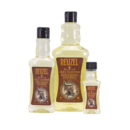 Reuzel Daily Shampoo - Cleanses Hair And Scalp - Ideal For All Hair Types And Frequent Use - Balanced For Excellent Degreasing And Cleansing Without Over Drying - With T4 Tonic Blend