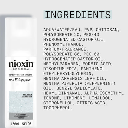 Nioxin Density Defend Styling Root Lifting Spray | Hair Thickening Spray | Texturizes and Volumizes | 5.1 Fl oz.