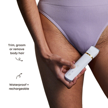Bushbalm Bikini Trimmer - Electric Shaver Body Hair Razor for Women, Waterproof, Cordless Shaver for Sensitive Areas, Close Grooming for Bikini, Underarms, and Legs – Francesca Trimmer