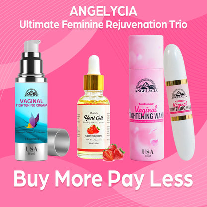 ANGELYCIA Ultimate Feminine Rejuvenation Trio: Wand, Cream and Yoni Oil for Vaginal Tightening, Rejuvenation, Effective Vaginial Tightening Cream, Coochie Tightener Wand and Feminine Yoni Oil