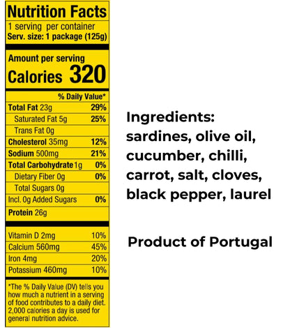 NURI Portuguese Sardines in Spiced Olive Oil - 4 Pack - (4.4 oz cans)