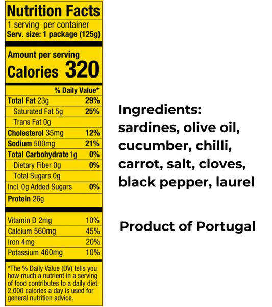 NURI Portuguese Sardines in Spiced Olive Oil - 4 Pack - (4.4 oz cans)