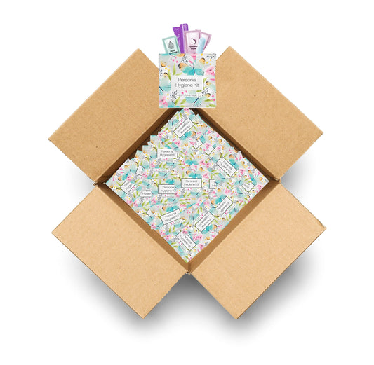 Butterfly Style Menstrual Kit All-in-One 100 Pack | Convenience on The Go | Period Kit Pack for Travelling, Tweens & Teenagers or just When You’re Out | Individually Wrapped Feminine Hygiene Product