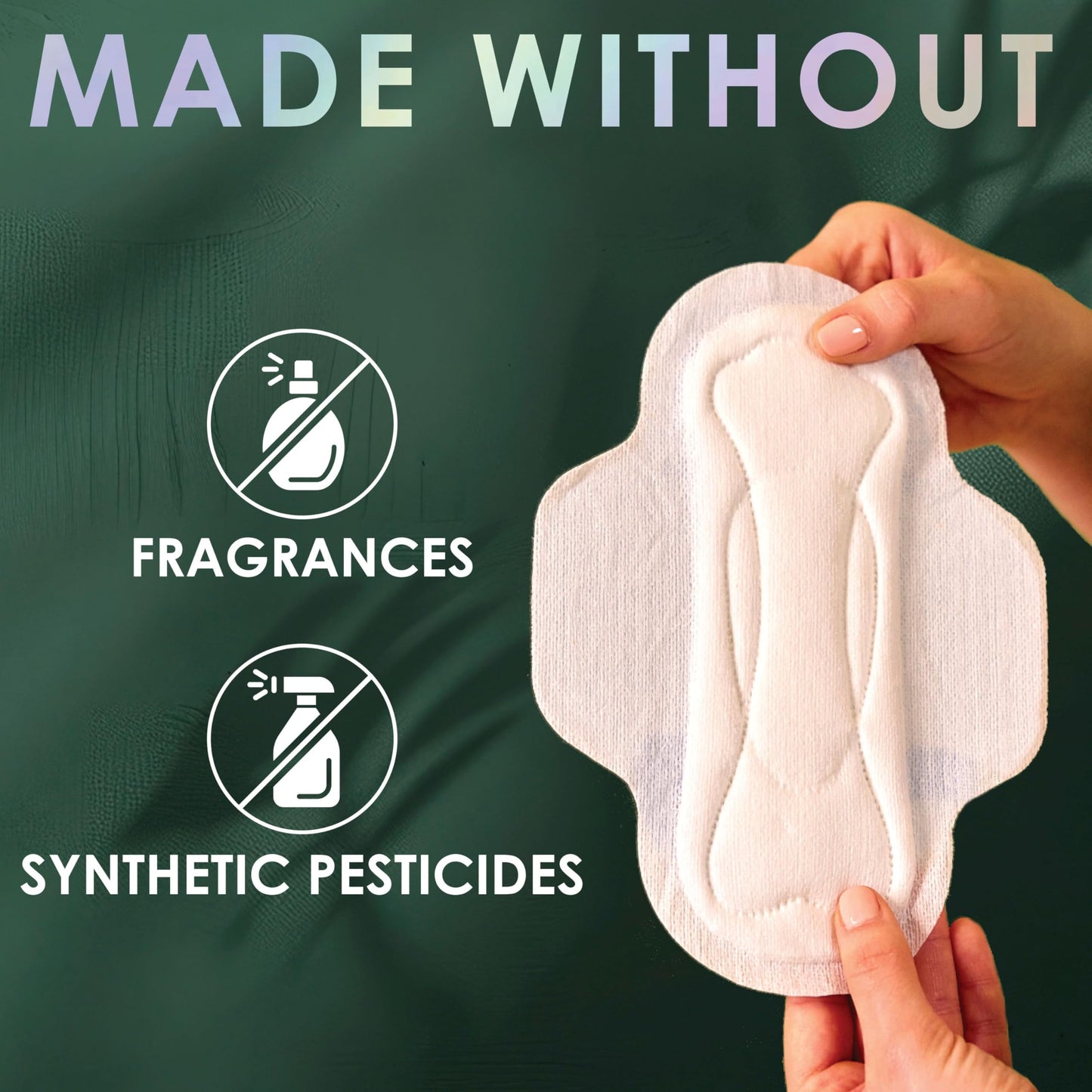Ultra Thin Pads for Women, Organic Cotton Top Layer, Regular Absorbency, Menstrual Pads with Wings, Made Without Synthetic Pesticides and Fragrances, 24 Count