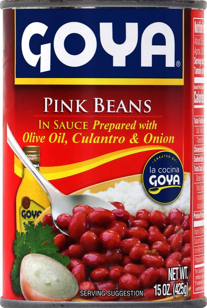 Goya Foods Pink Beans in Sauce, 15-Ounce (Pack of 2)