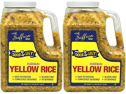 Dixie Lily Yellow Rice Dinner/Jug - Long Grain Parboiled Rice with Dehydrated Vegetables with Vitamins, Easy-to-Prepare, 2 Pack
