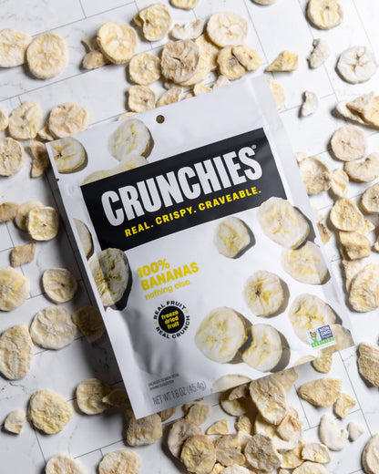 Crunchies Freeze-Dried Fruits, 100% All Natural Crispy Fruit, Non GMO and Kosher, Resealable Freeze Dried Fruit Snack Packs, Pack of 6 (Banana)