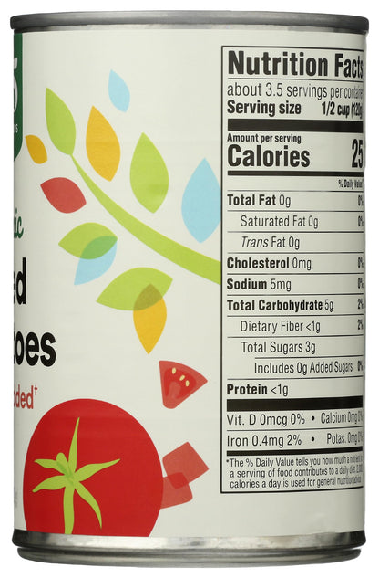 365 By Whole Foods Market, Organic Diced Tomatoes, No Salt Added, 14.5 Ounce