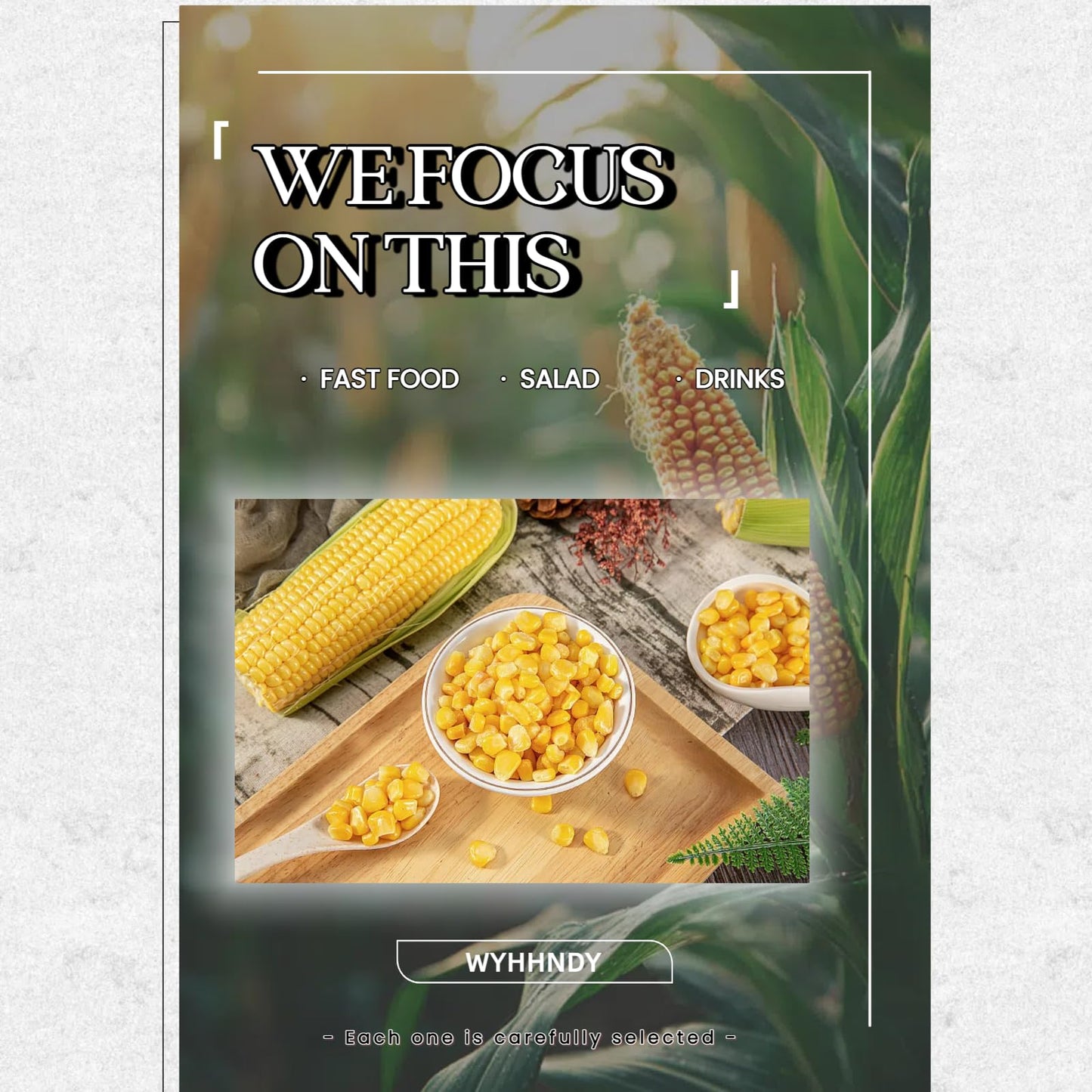 Freeze-dried sweet corn, 7.76 oz (220 g) — Gluten-free | Dehydrated corn | Suitable for salads, soups, and desserts | Packaged in an airtight jar | No added sugar | Sweet corn