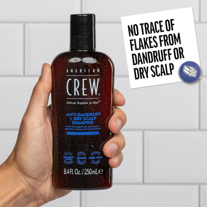 American Crew Anti-Dandruff + Dry Scalp Shampoo for Men, Citrus Mint Scent, 8.4 fl oz