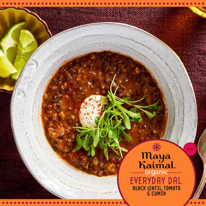 Maya Kaimal Foods - Organic Indian Everyday Dal - Black Lentil 10oz - Fully Cooked with Tomato and Cumin - Vegan - Microwavable - Ready to Eat Meals - Pack of 1