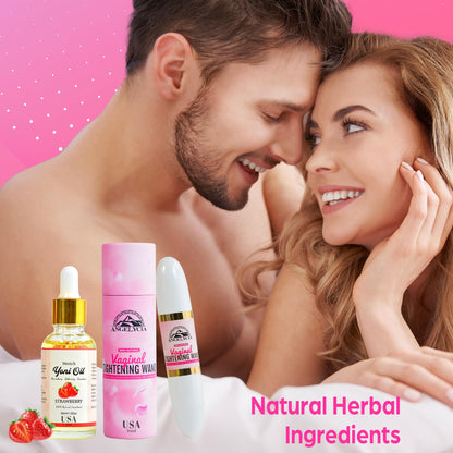 ANGELYCIA Ultimate Feminine Rejuvenation Combo, Virginity Wand and Feminine Yoni Detox Oil Strawberry, Vaginal Tightening Solution, Restores pH Balance for Women,