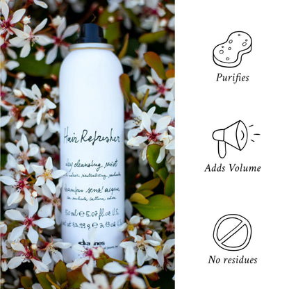 Davines Hair Refresher Dry Shampoo, Oil-Absorbing Volumizing Spray - Instantly Cleans & Refreshes Hair without Water - Rice Starch Formula Leaves No White Residue or Build-Up, 5.07 Fl Oz