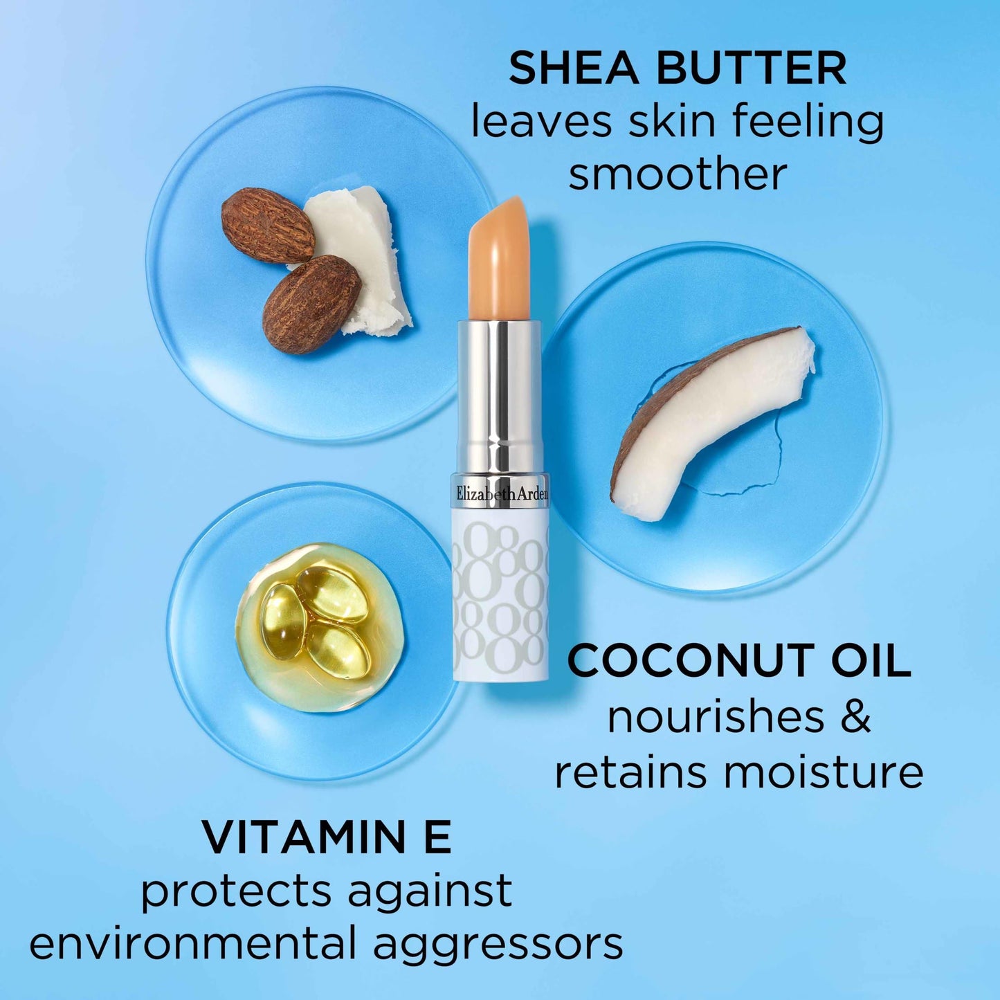 Elizabeth Arden Eight Hour Cream Lip Protectant Stick, SPF 15 Sunscreen Balm, Moisturizer for Dry, Cracked Lips with Shea Butter, Coconut Oil & Vitamin E, 0.13 oz