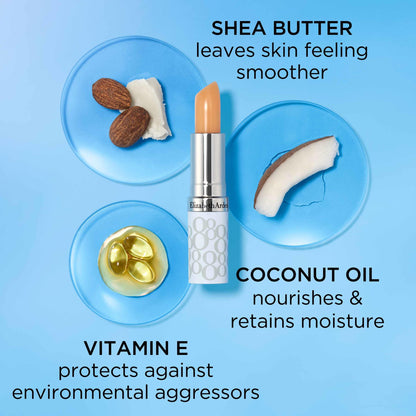 Elizabeth Arden Eight Hour Cream Lip Protectant Stick, SPF 15 Sunscreen Balm, Moisturizer for Dry, Cracked Lips with Shea Butter, Coconut Oil & Vitamin E, 0.13 oz