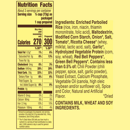 Old El Paso Cheesy Mexican Rice Mix, Side Dish, 7.6 oz (Pack of 12)