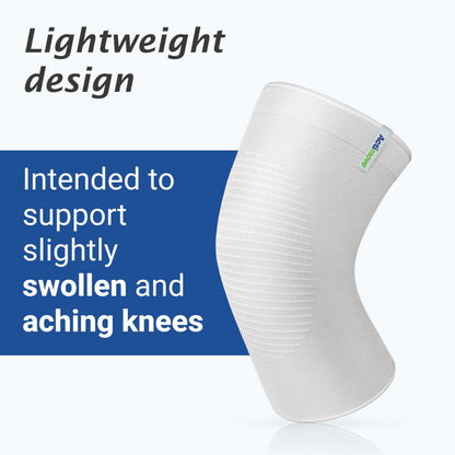 Actimove Everyday Supports Mild Knee Support - Mild Support, Lightweight, Easy to Apply for Slightly Swollen and Aching Knees – White, X-Large