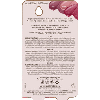 Burt's Bees Easter Basket Stuffers, Lip Shimmer Gift Set, Kissable Color, Warm Collection, 3-Pack, 0.09 oz.