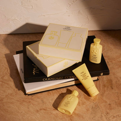 Oribe Hair Alchemy Discovery Set | Travel-Size Haircare Set with Hair Alchemy Shampoo, Conditioner, and Fortifying Treatment Serum | Strengthens Weak, Fragile, or Breakage-Prone Hair