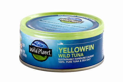 Wild Planet Wild Yellowfin Tuna, Tinned Fish, Canned Tuna, Sustainably Wild-Caught, Non-GMO, Kosher, Gluten Free, Keto and Paleo, 5 Ounce (Pack of 12)