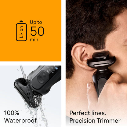 Braun Electric Razor for Men Series 5, Electric Shaver, Precision Trimmer, Extra Shaver Head, 4-in-1 Clean & Charge Center, S5 5165ps