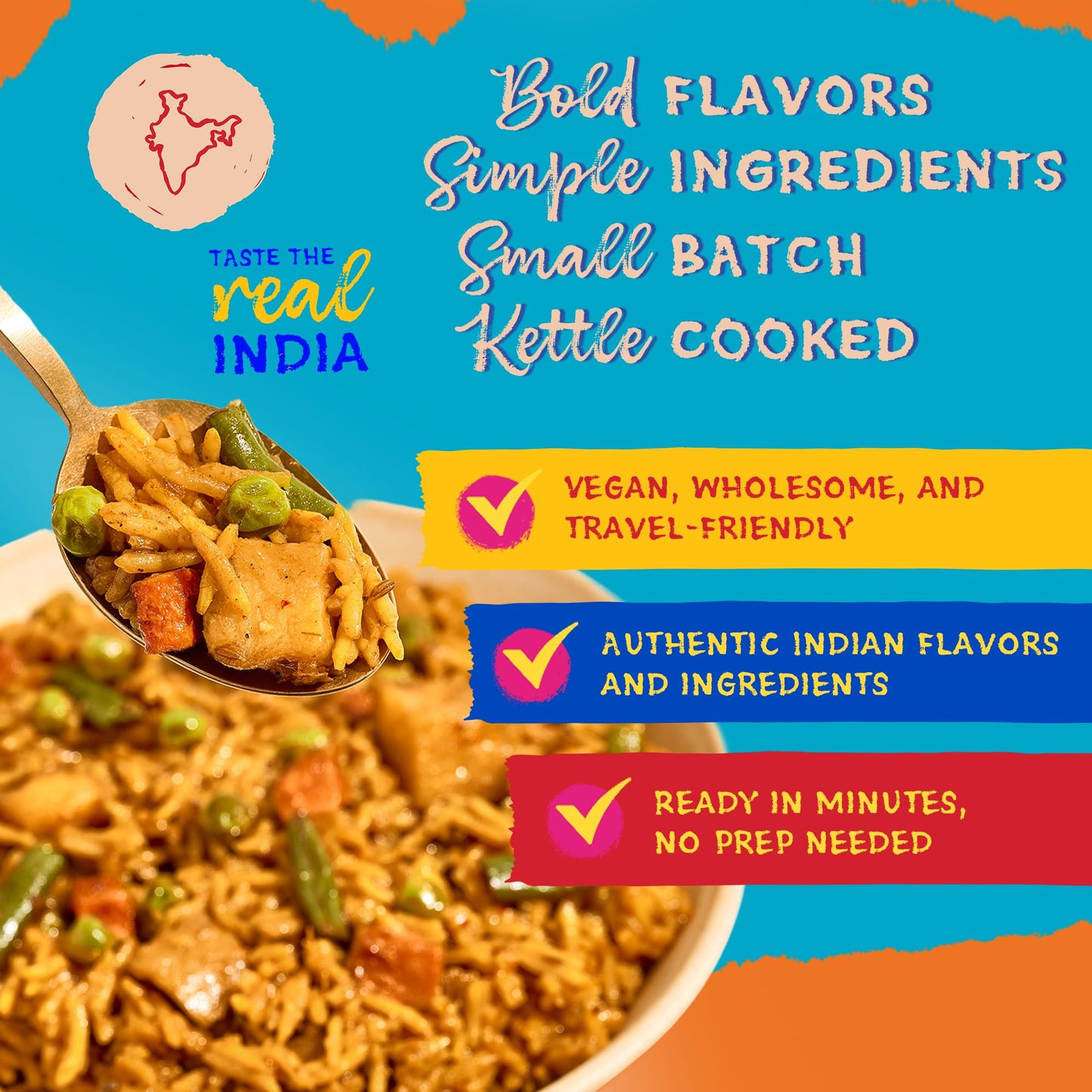 Truly Indian Bombay Biryani Rice 6-Pack | Long-Grain, Aged Basmati Rice | Authentic Traditional Indian Food, Rice Dishes Made With Locally Grown Ingredients | Ready to Eat, Vegan, Microwaveable Meal