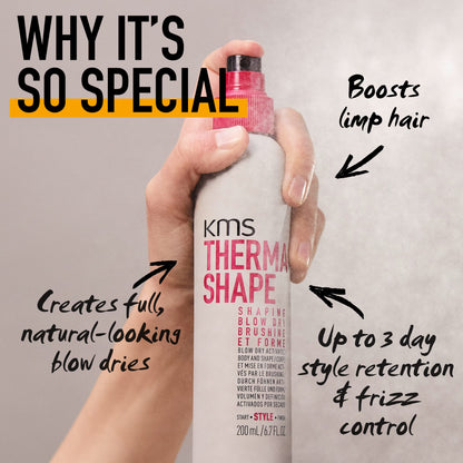 KMS THERMASHAPE Shaping Blow Dry Spray for 50% Faster Dry Time, 6.7 oz