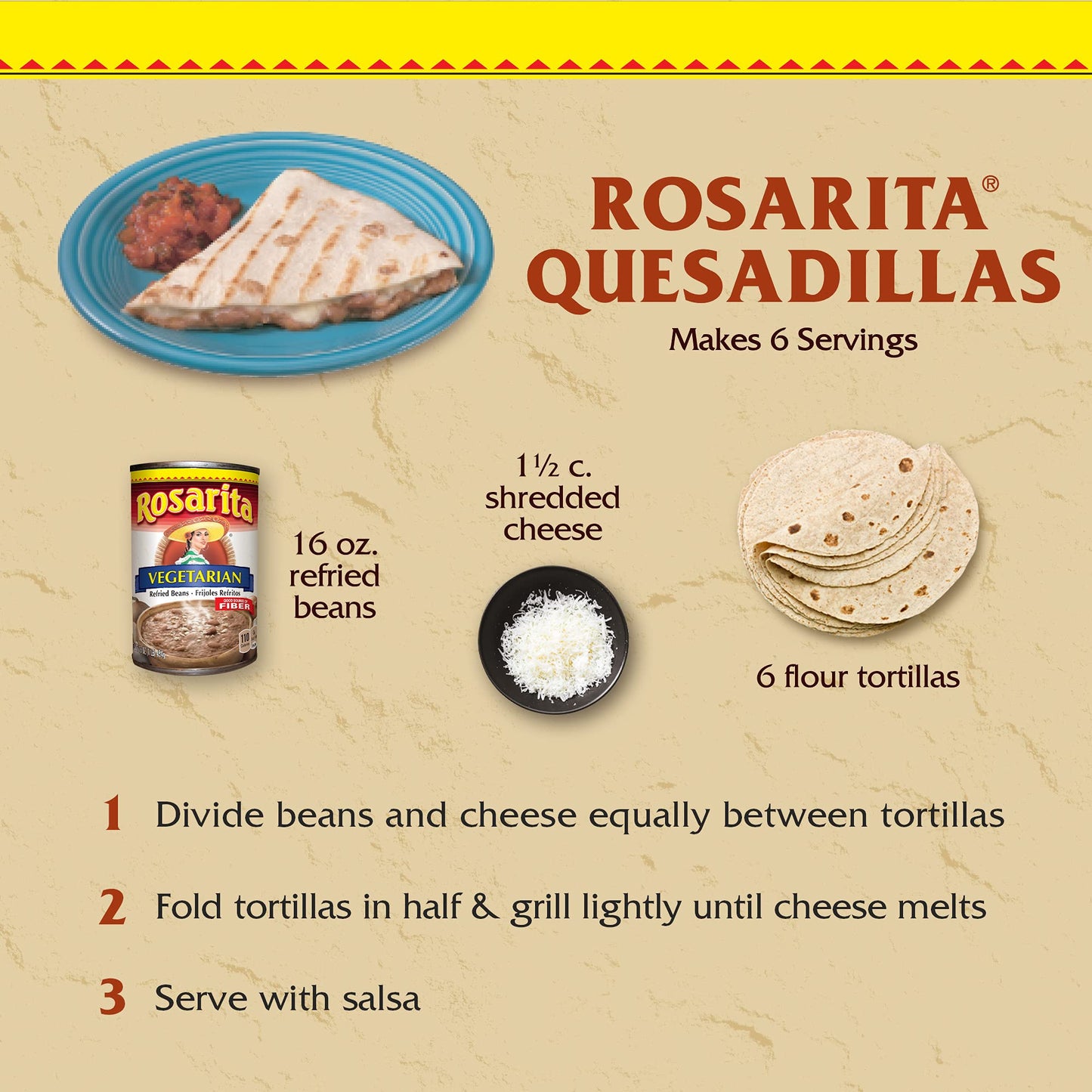 Rosarita Vegetarian Refried Beans, 16 oz
