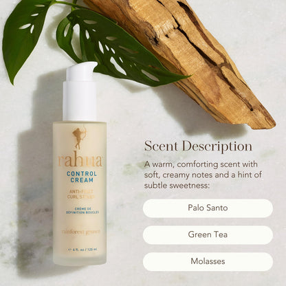 Rahua Control Cream Curl Styler, Vegan Anti-Frizz Curl Defining Cream with Shea Butter Oil, Moisturizing Leave In Styler for Curly Hair, Lightweight Humidity Resistant Formula, 4 Fl Oz