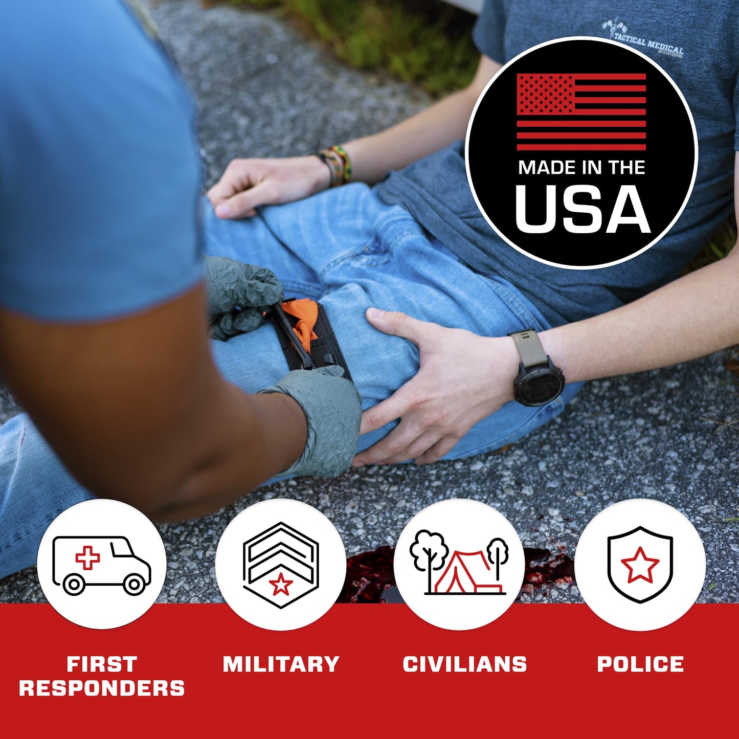 SOF Tourniquet (Generation 5) - Military-Grade Tourniquet for Severe Bleeding Control, Essential First Aid for Tactical, Emergency, and Civilian Use (Orange), TacMed Solutions