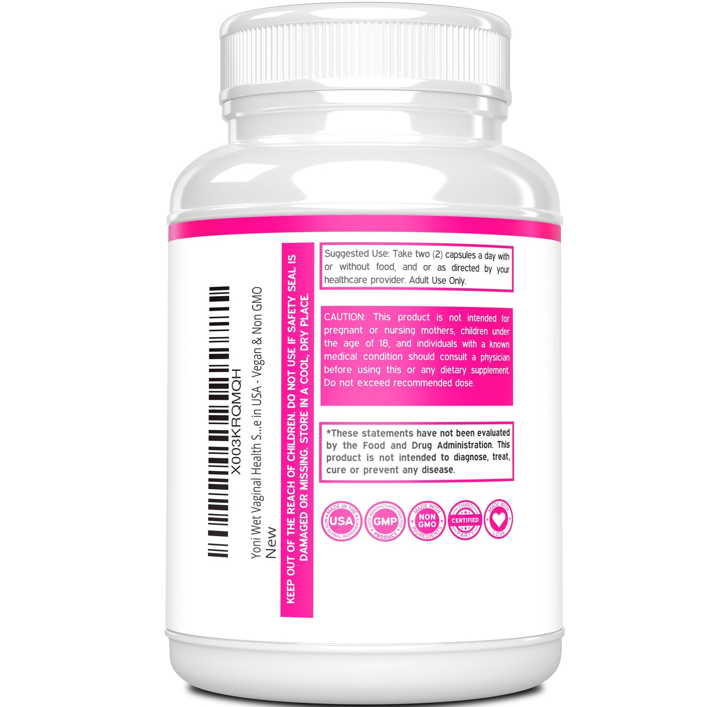 Vaginal Moisturizer & Dryness Supplement (150 Capsules) Support Vaginal Wetness & Health - Female Lubrication - Made in USA - Vegan, Non GMO, 3rd Party Tested - Best Product - 2.5 Month Supply
