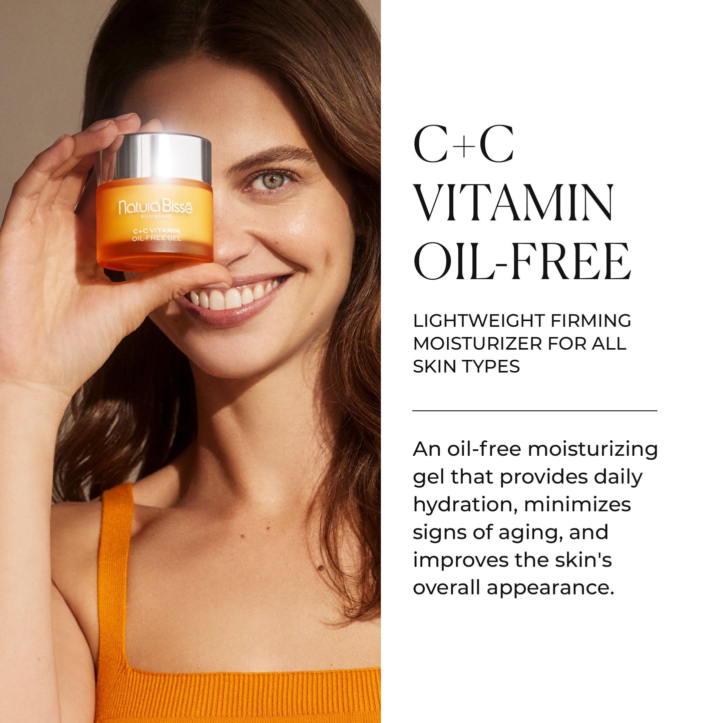 Natura Bissé C+C Vitamin Oil-Free Gel, Firming Vitamin C Gel Moisturizer, Firms, Hydrates & Revitalizes, for All Skin Types, 2.5 Oz