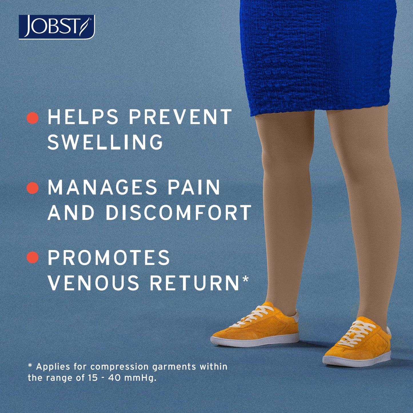JOBST Relief 20-30 mmHg Compression Stockings, Waist High Pantyhose, Closed Toe, X-Large, Beige