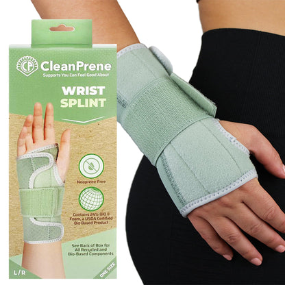 Wrist Splint- Sustainable, Biobased Wrist Support Brace- One Size, Fits Left or Right Wrist